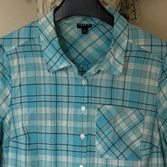 Women’s Torrid | Casual Plaid Button Down Shirt | One chest pocket | Size 2X - Picture 2 of 9
